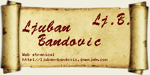 Ljuban Bandović vizit kartica